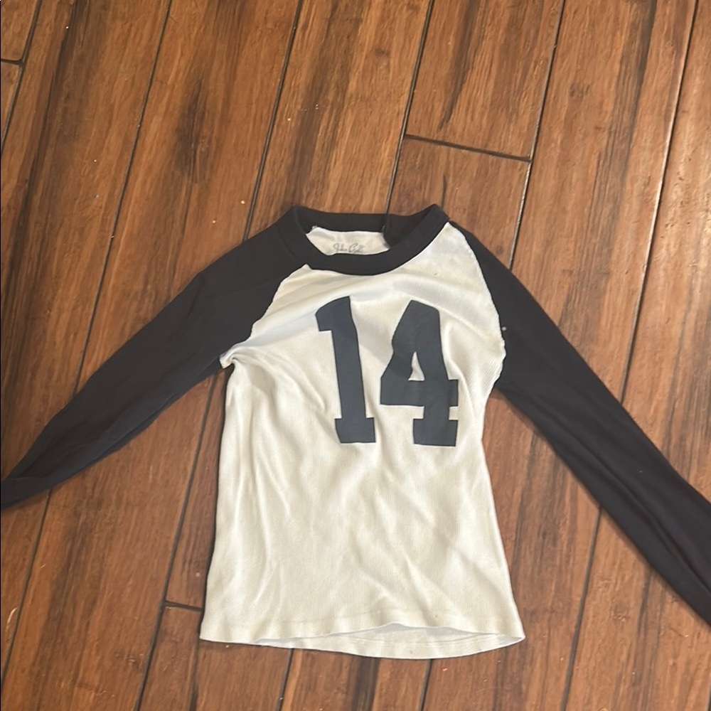Kids Black and White Raglan Shirt